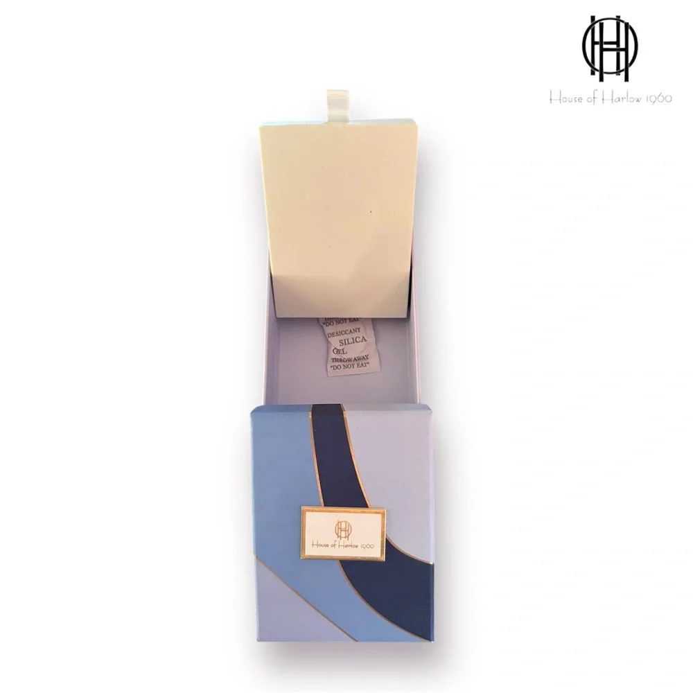 🛍️SALE🛍️ House of Harlow 1960 Blue and Gold Jewelry Gift Box